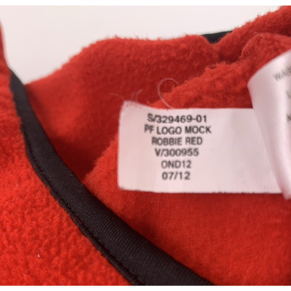 Old Navy Y2K Fleece 1/4 Zip Fleece Red Blue 2010's Spell Out Embroidered S - Picture 10 of 11